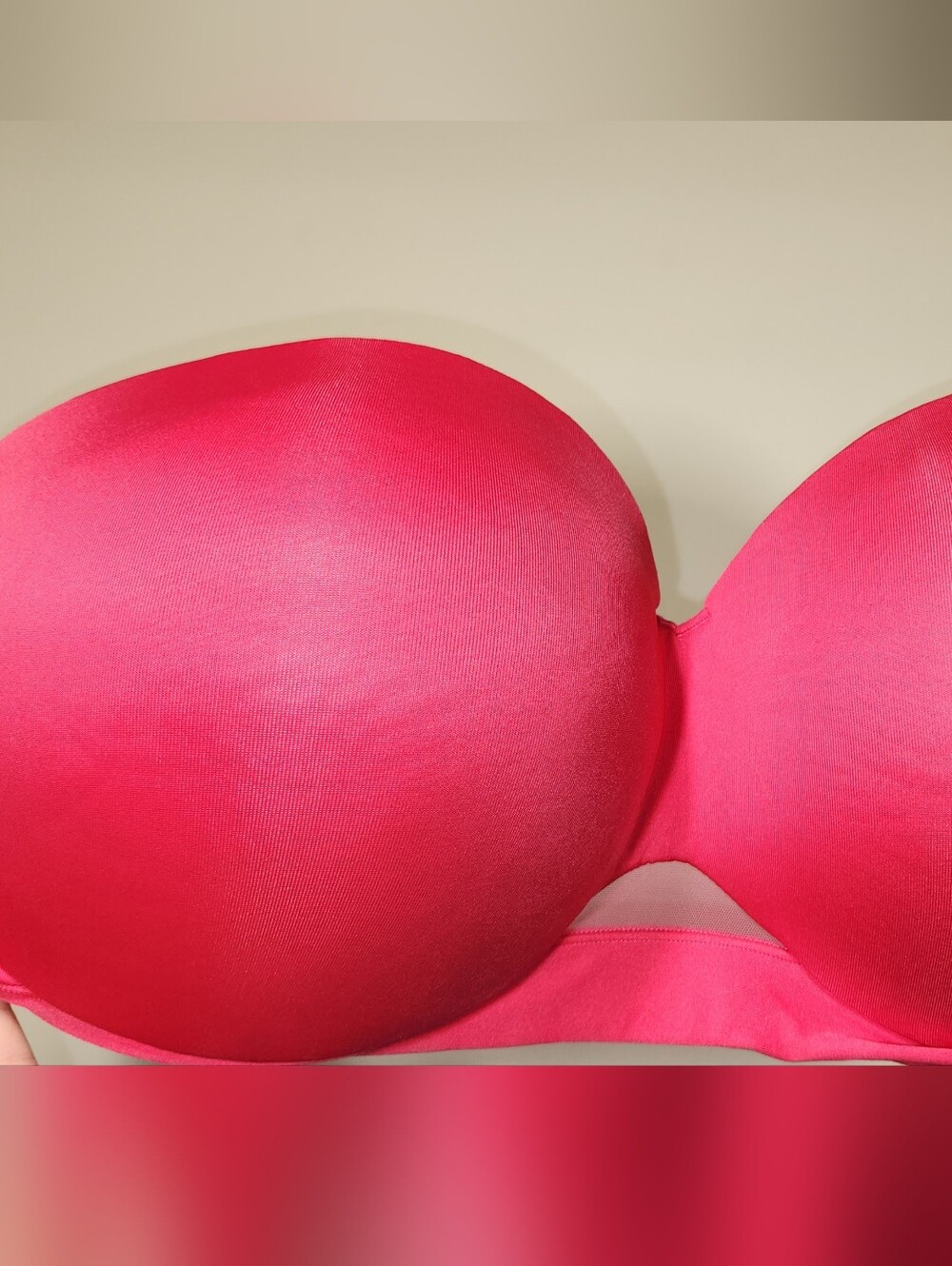 🔥Cacique ❤️🩷Lane Bryant Fuchsia Pink Strapless Underwire Bra. 44DDD